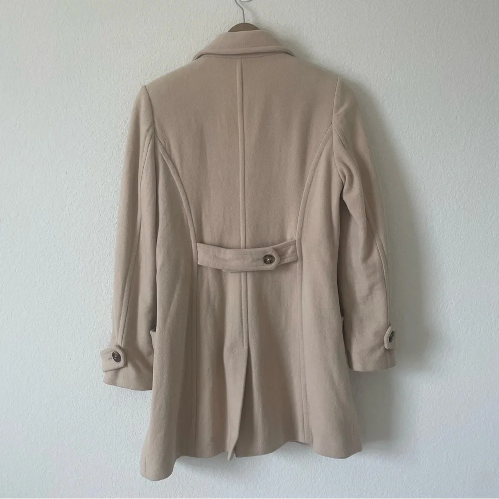 SingleNoble Tan Pea Coat (Wool and Cashmere blend) - Picture 3 of 8